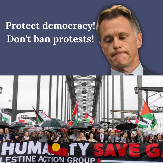image of Email NSW MPs: Protect democracy - don't ban protests!