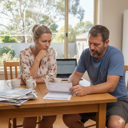 Couple worried about their energy bills
